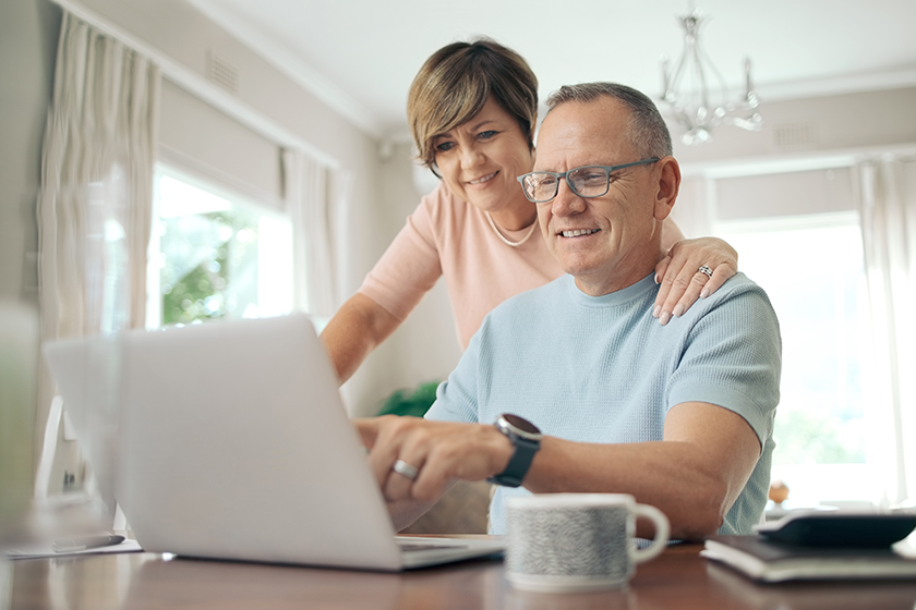 think good thing mature husband wife using laptop think good thing mature husband wife using laptop