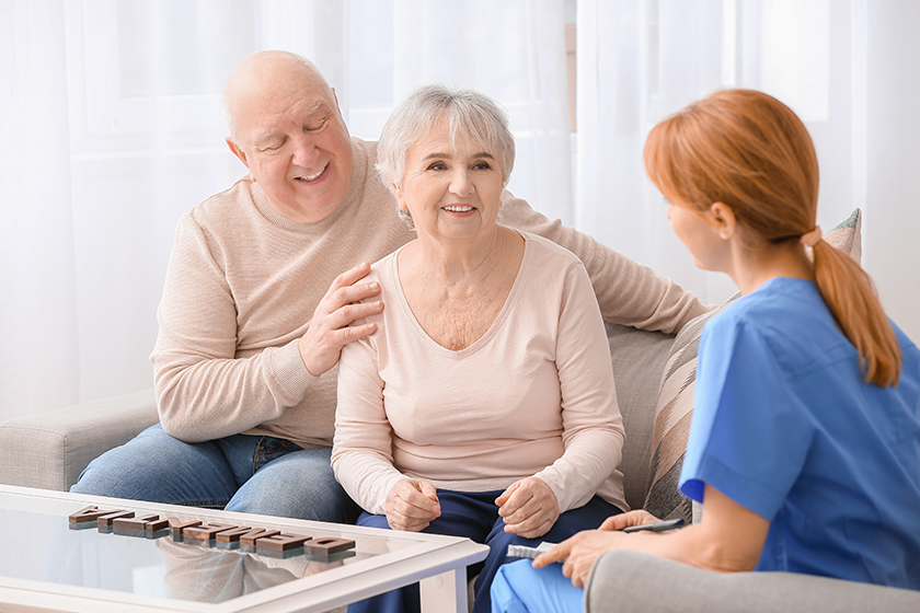 elderly people suffering mental disability