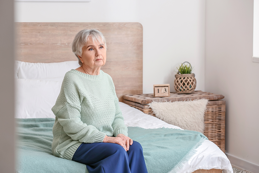 elderly woman suffering mental disability elderly woman suffering mental disability