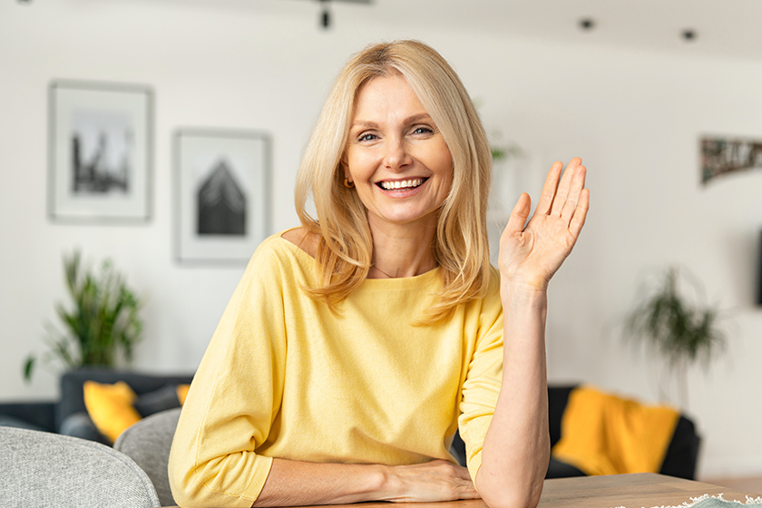 senior and energetic caucasian female is ready