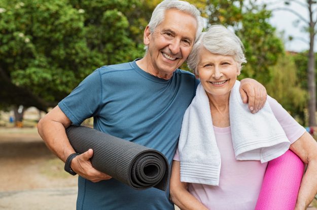 Lovely,Senior,Man,And,Old,Woman,Holding,Yoga,Mat,For Lovely,Senior,Man,And,Old,Woman,Holding,Yoga,Mat,For