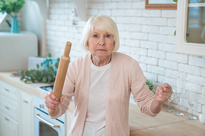 cooking with love attractive old woman cooking