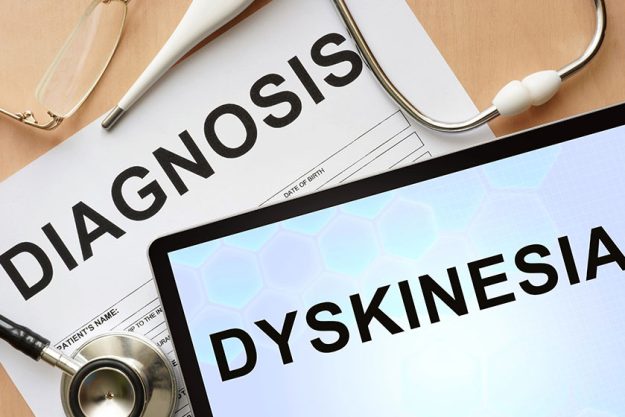 Tablet with diagnosis dyskinesia and stethoscope Tablet with diagnosis dyskinesia and stethoscope