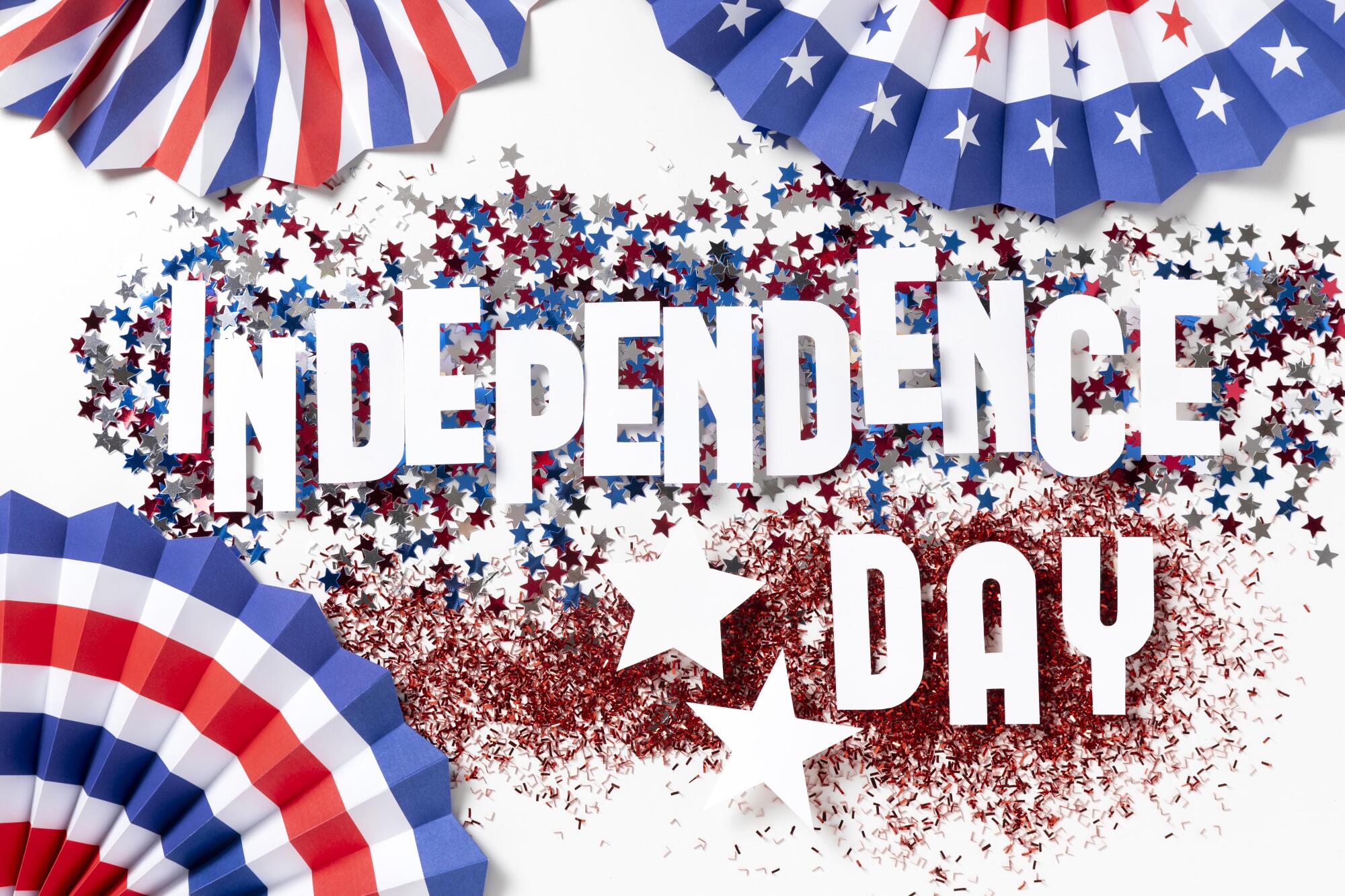 Independence day composition with festive elements