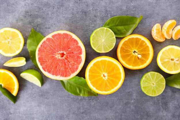 Citrus,Fruit,And,Leaf ,Top,View Citrus,Fruit,And,Leaf ,Top,View