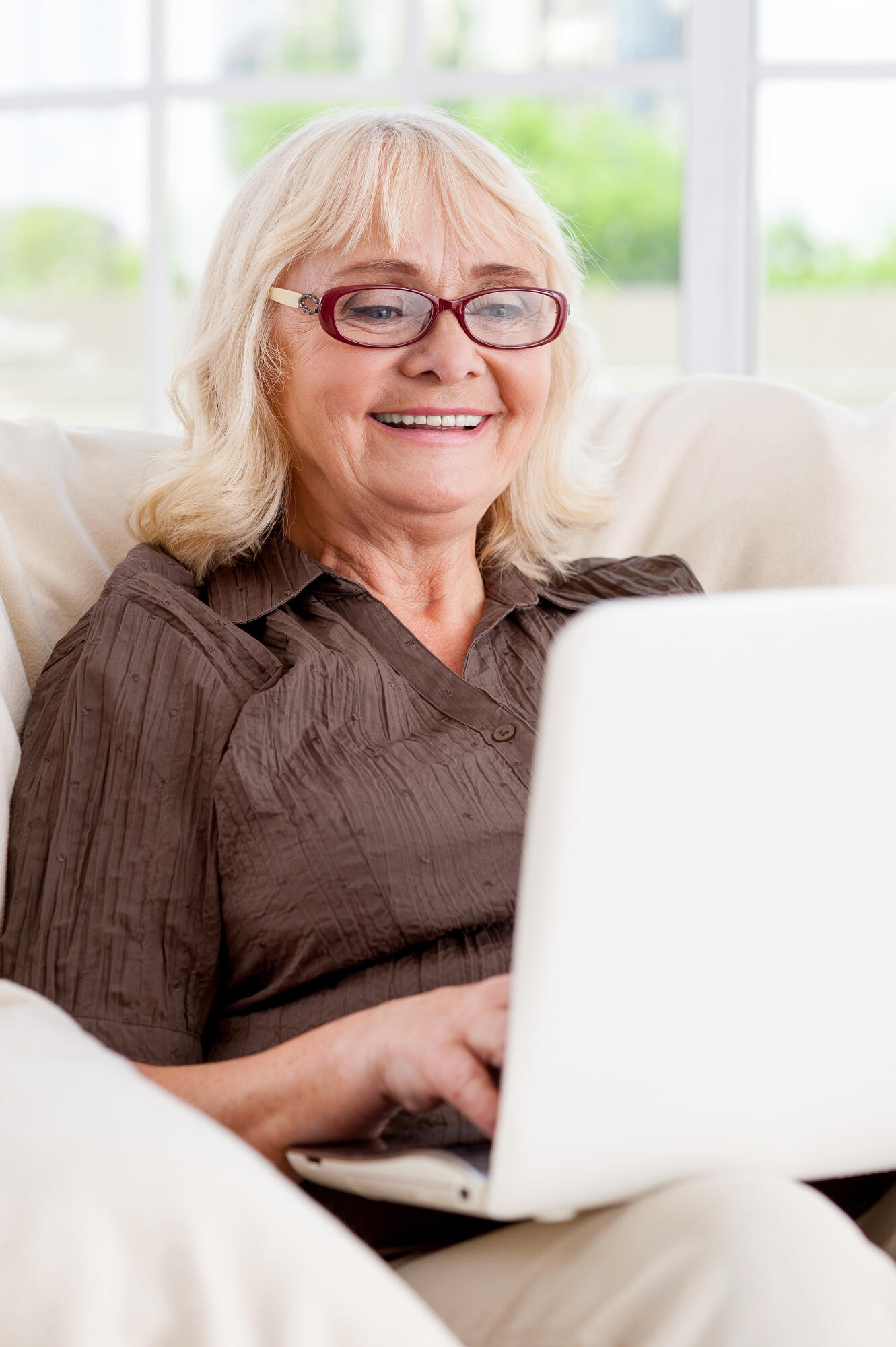 Surfing,The,Net,Is,Fun.,Senior,Woman,Working,On,Laptop