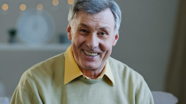 Happy elderly middle aged man make video call recording vlog remotely communicate in online chat senior 60s grandpa smiling wave hand looking at camera caucasian old male enjoying distant talk at home Happy elderly middle aged man make video call recording vlog remotely communicate in online chat senior 60s grandpa smiling wave hand looking at camera caucasian old male enjoying distant talk at home