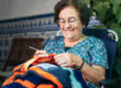 Granny Hobbies: Older Woman Crocheting