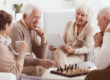 Chess,Competition,Between,Two,Older,Friends,In,Nursing,Home