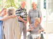 Elderly,Men,Talking,Together,And,Nurse,Helping,Senior,Patient,With