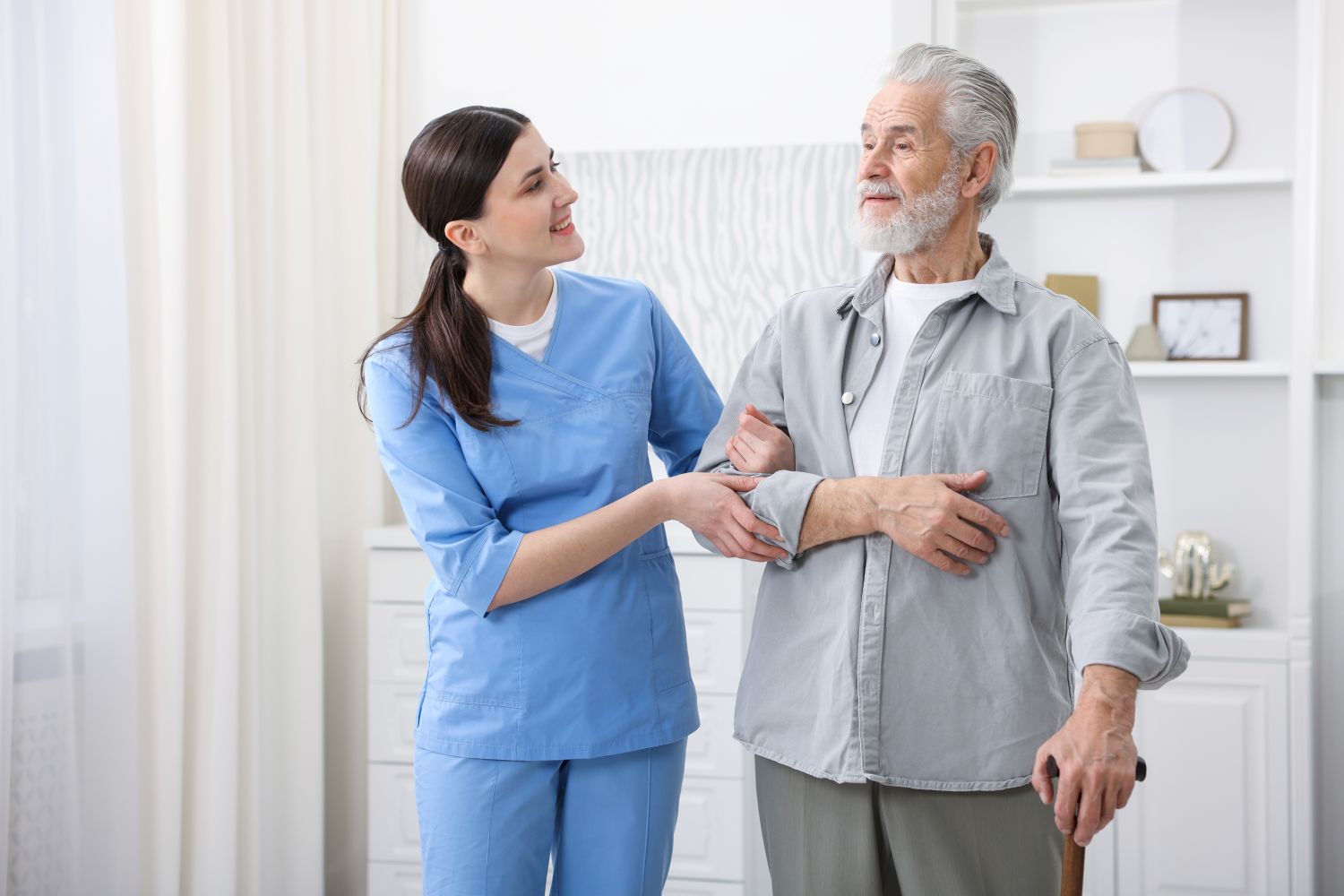 young nurse and senior man for web